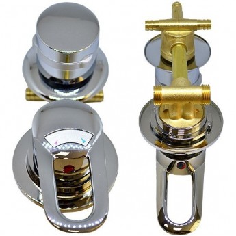 Смеситель ERLIT 3-х режимный 120 мм в сборе выводы под хомут